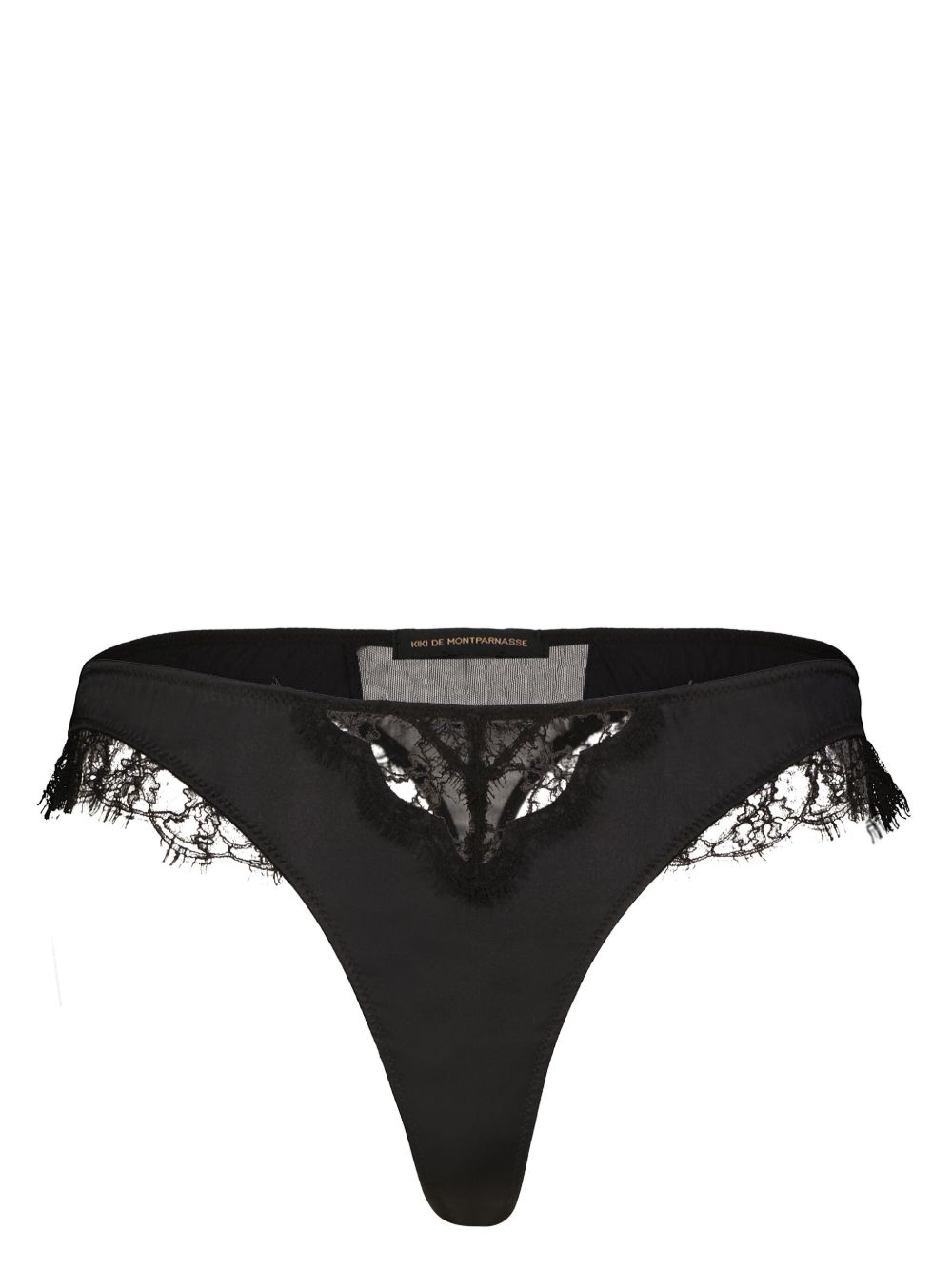 Kiki de Montparnasse Lace Inset 丁字裤 - 黑色