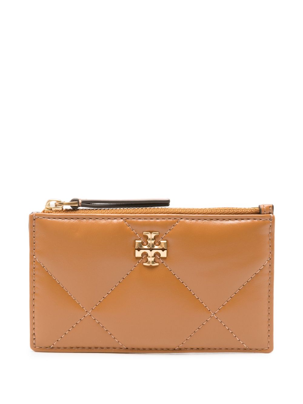 Tory Burch Kira 菱纹绗缝卡夹 - 褐色