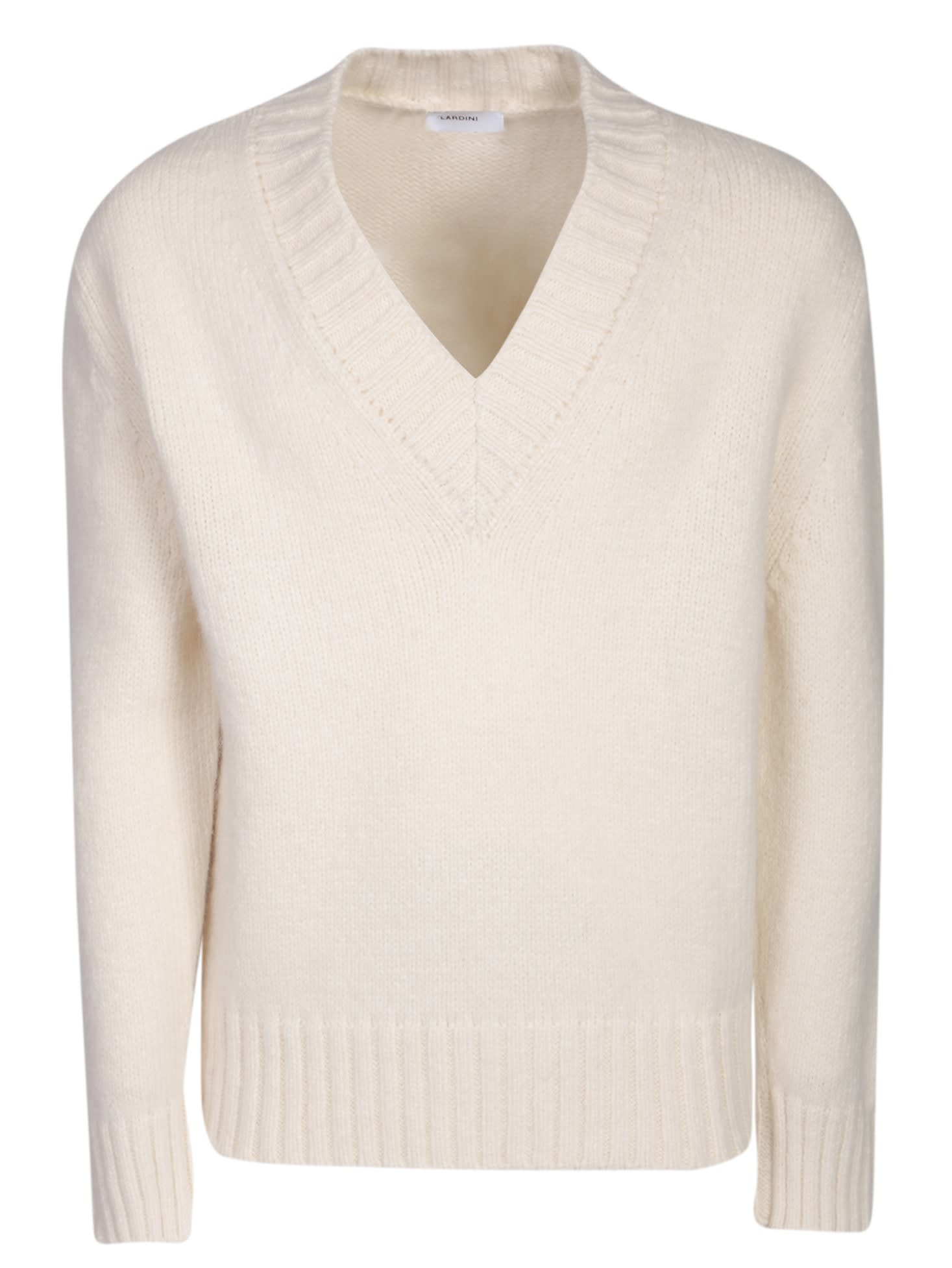 Lardini V-neck White Sweater