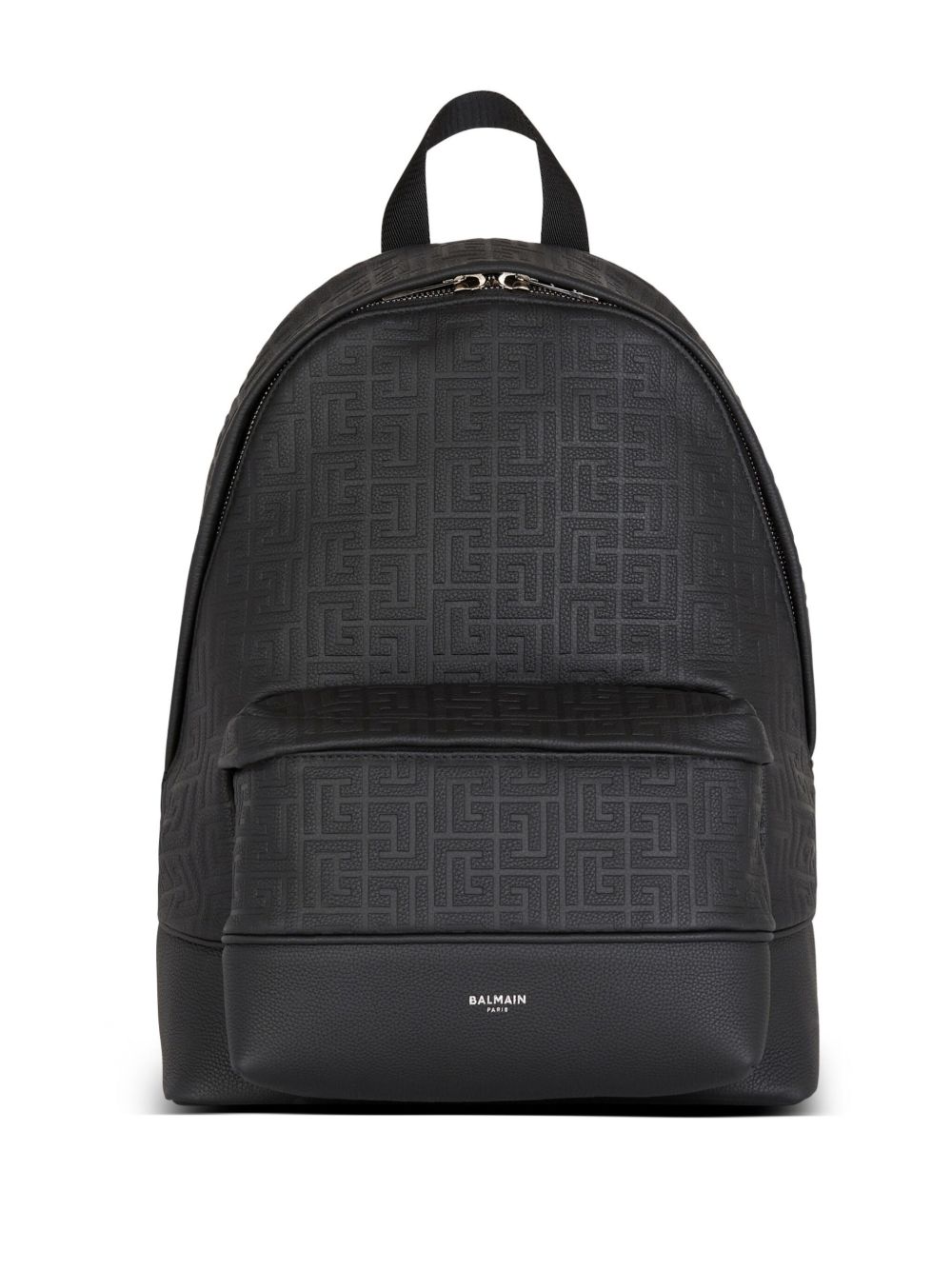 Balmain 纹理效果皮质双肩包 - 黑色