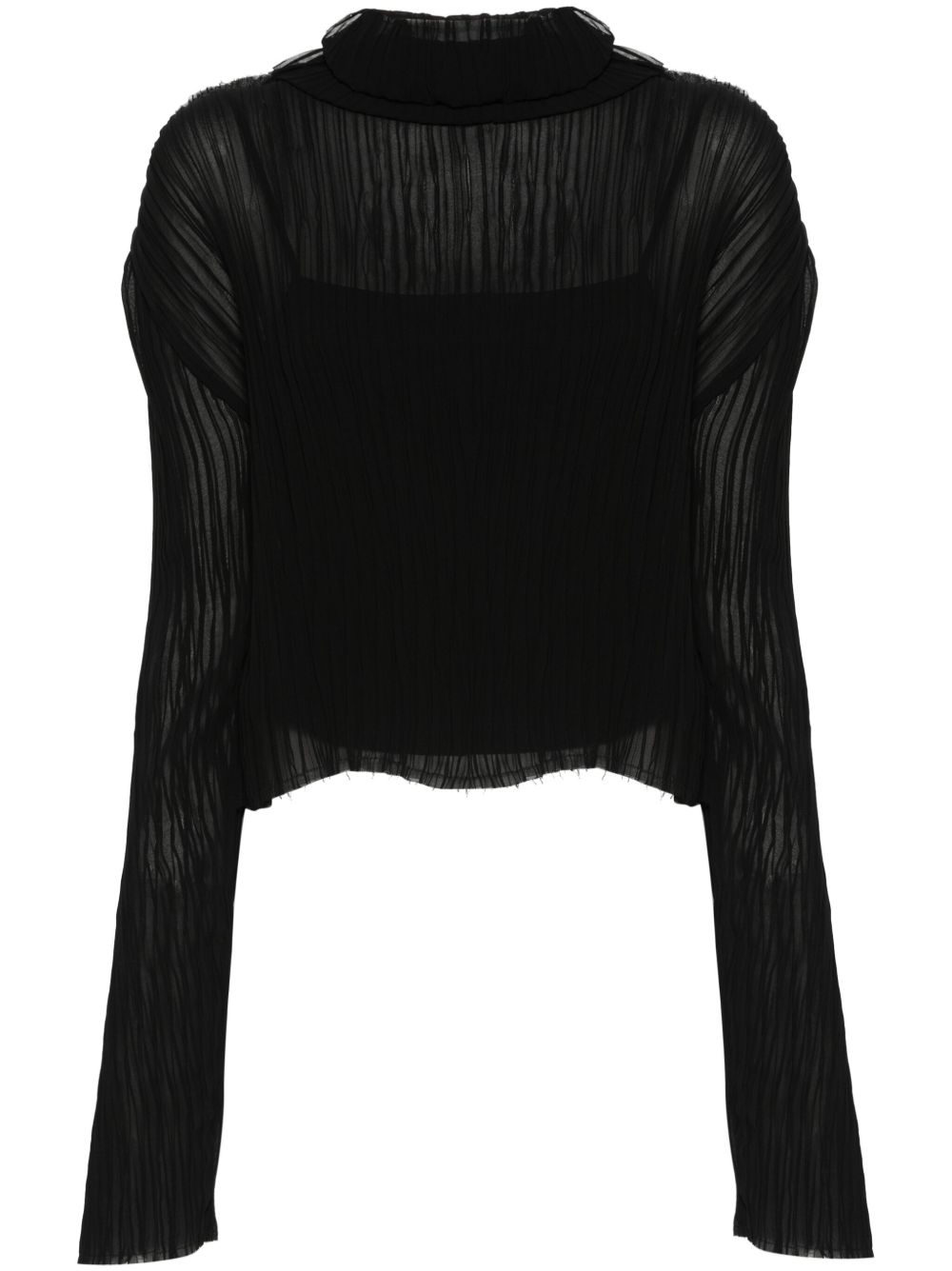 MM6 Maison Margiela 细褶单针logo上衣 - 黑色