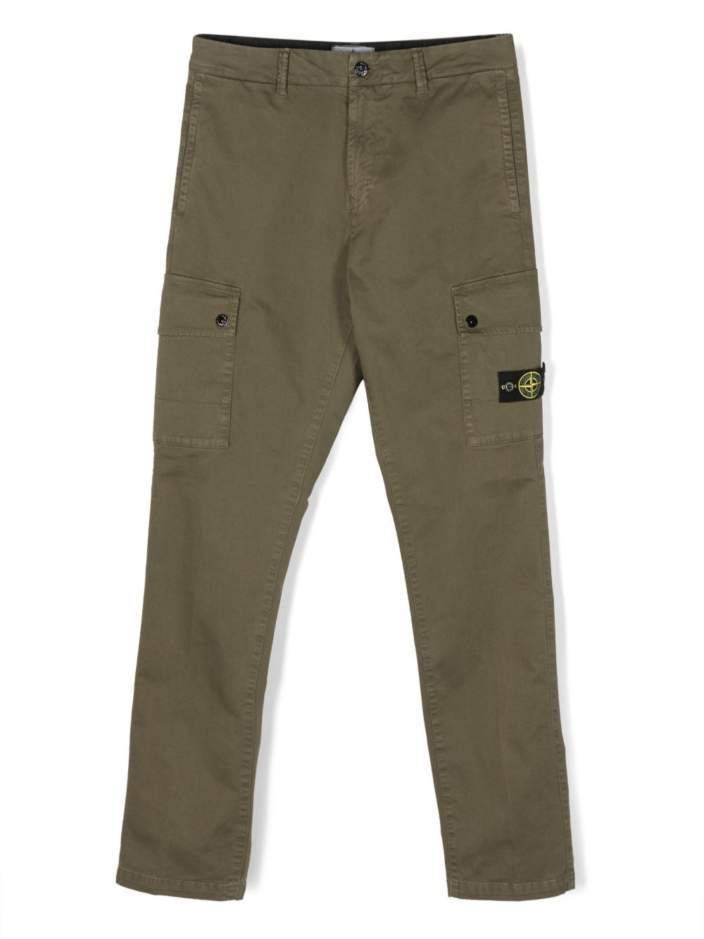 Stone Island Junior 罗盘图案工装裤 - 绿色