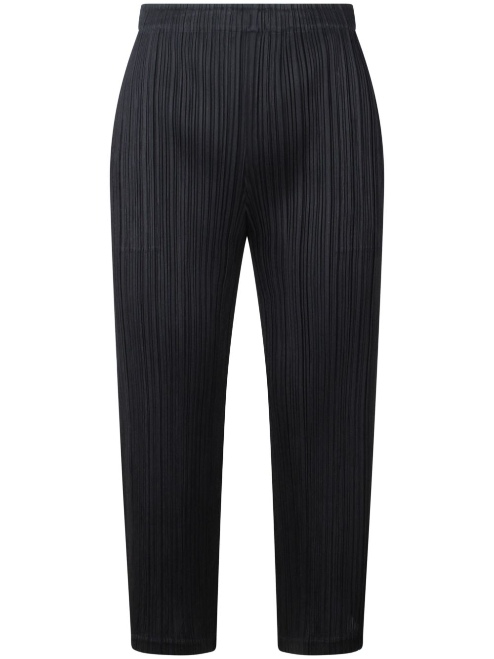 Pleats Please Issey Miyake 细褶露踝裤 - 黑色
