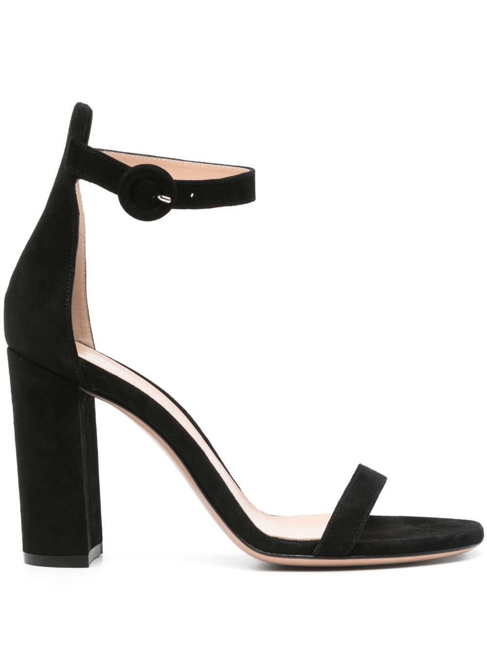 Gianvito Rossi Ricca 高跟凉鞋（9.5厘米） - 黑色