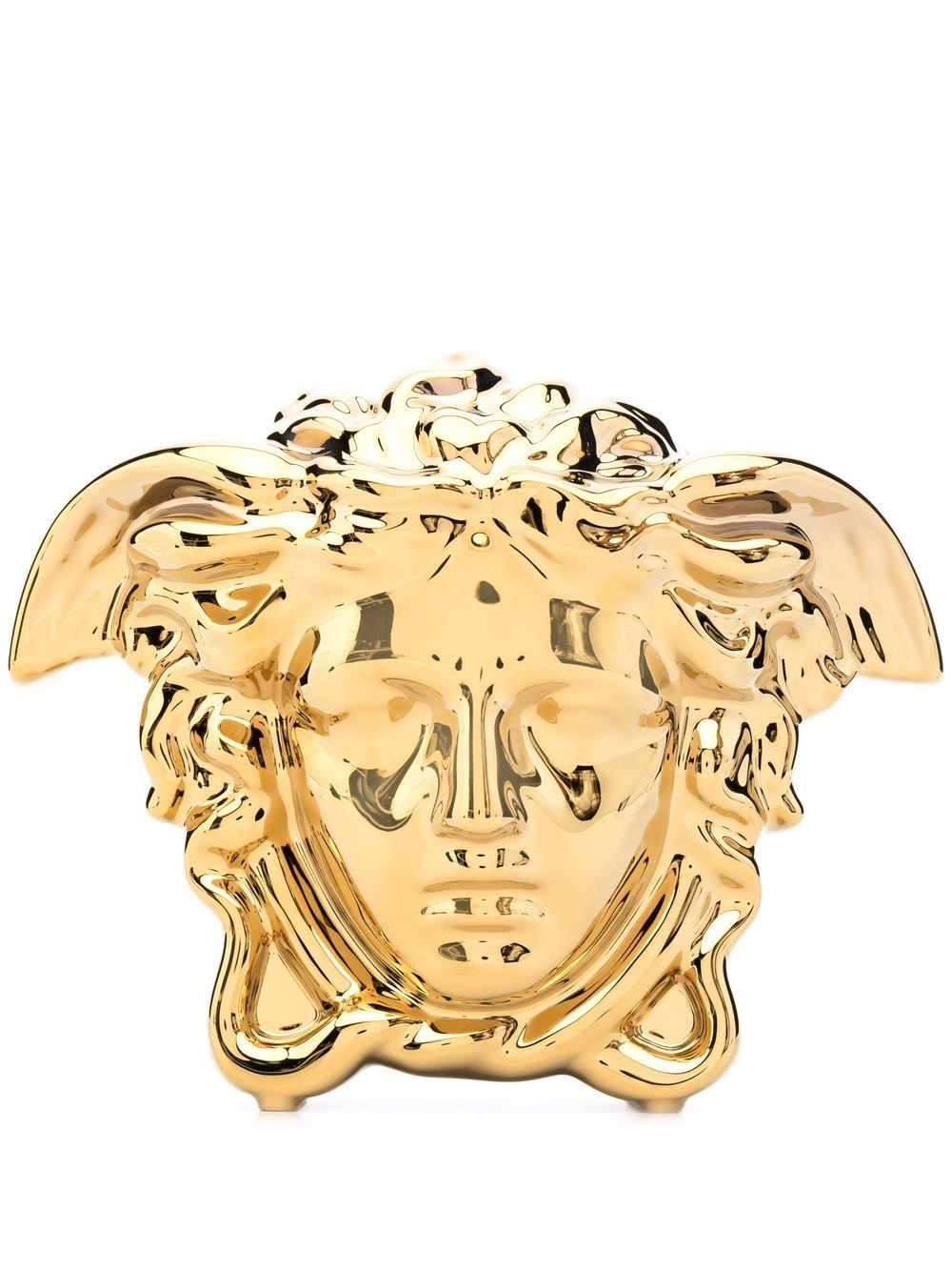 Versace 美杜莎造型陶瓷花瓶（21厘米） - 金色
