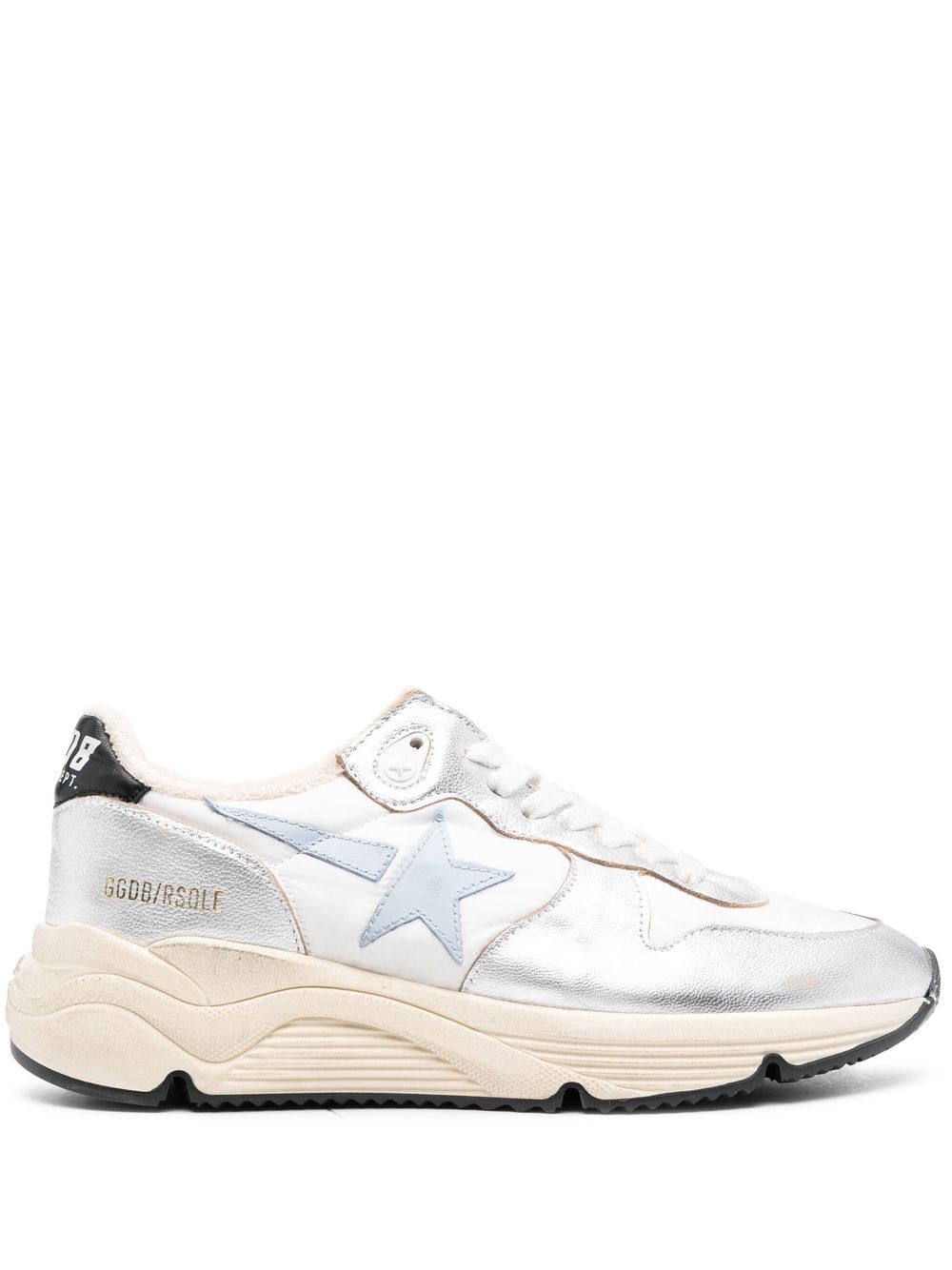 Golden Goose Running Sole 金属感运动鞋 - 白色