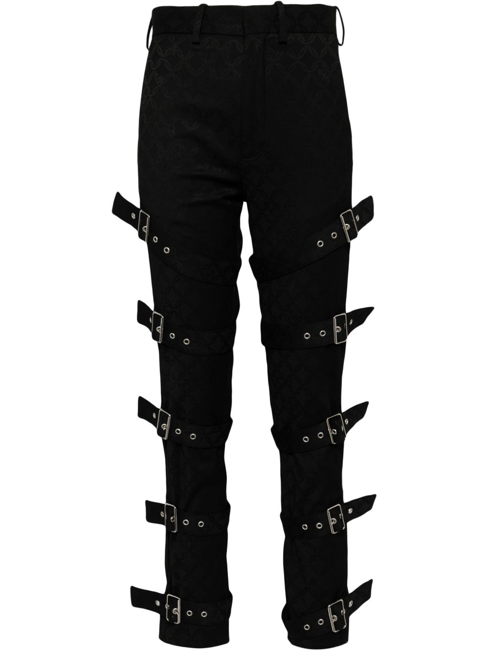 Charles Jeffrey Loverboy 束腰图案提花合身长裤 - 黑色