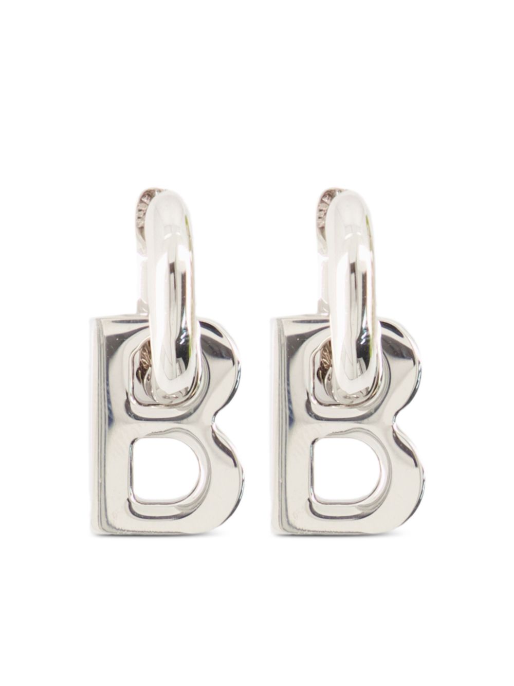 Balenciaga B Chain XS 吊饰耳环 - 银色