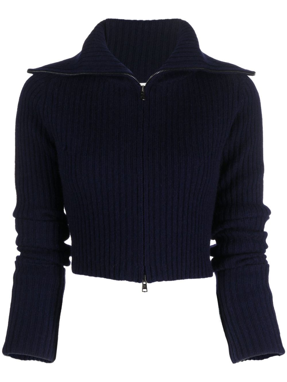 Sportmax 宽领罗纹针织毛衣 - 蓝色