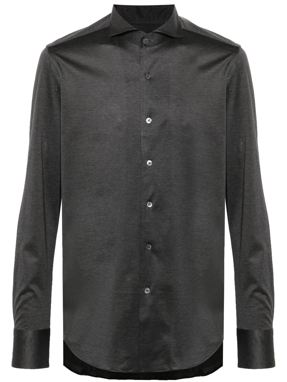 Canali 经典棉衬衫 - 灰色
