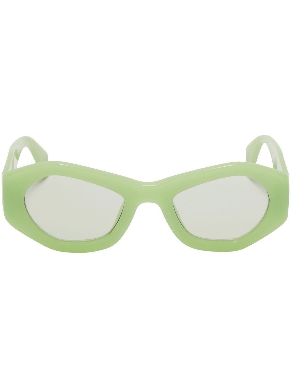 Ambush Eyewear Pryzma 几何形镜框太阳眼镜 - 绿色