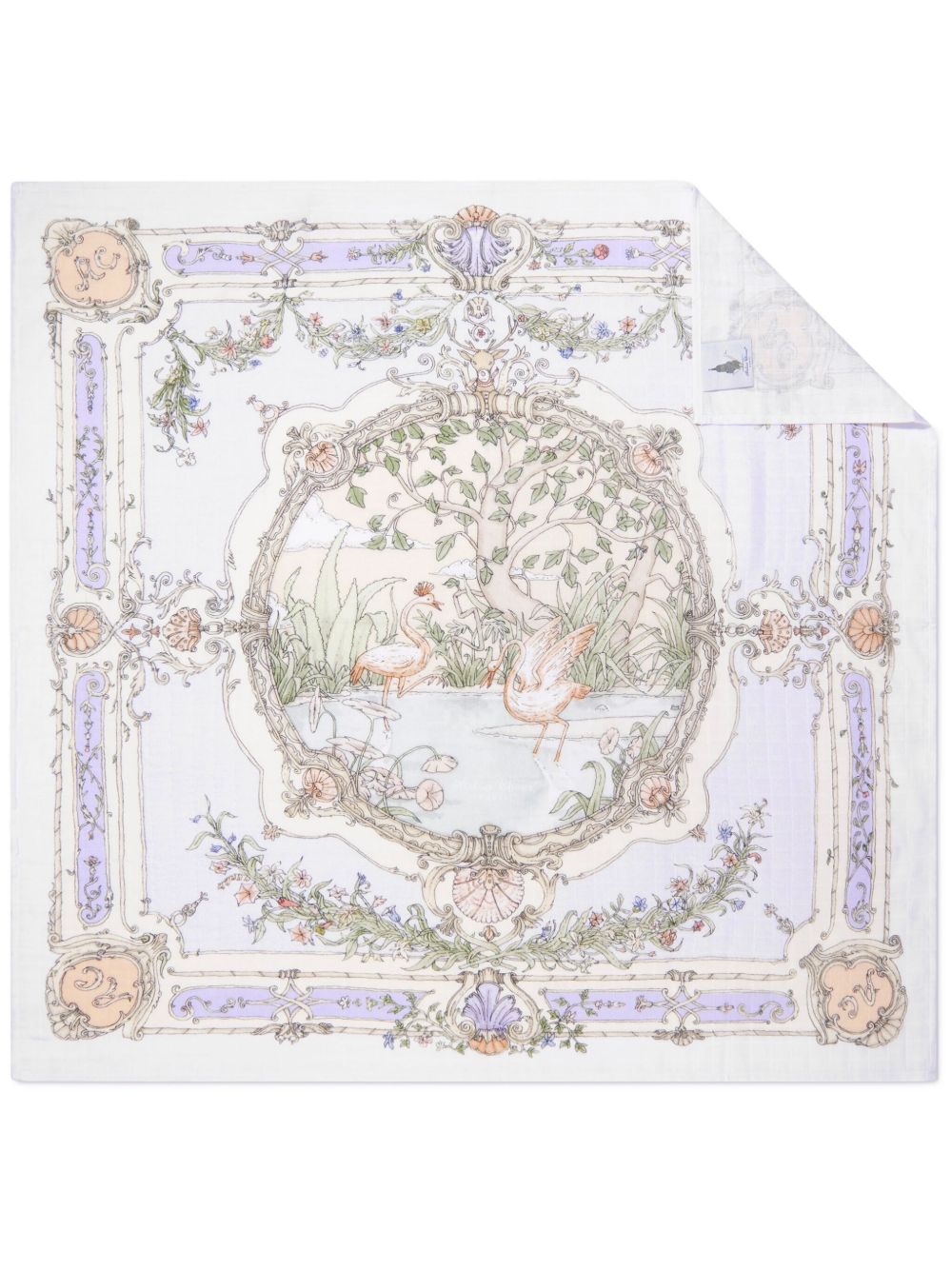Atelier Choux Tapestry 印花棉毯子 - 白色