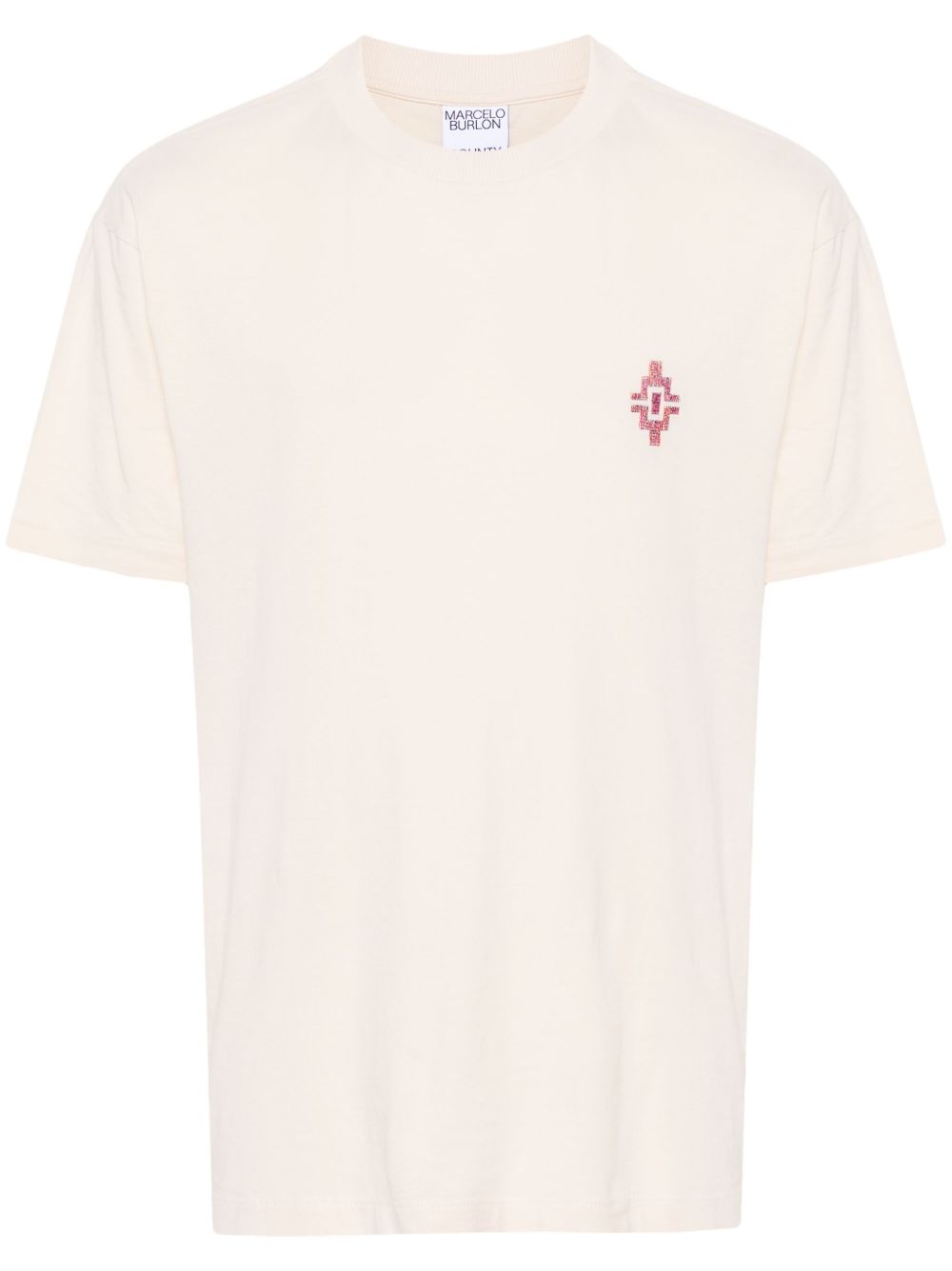 Marcelo Burlon County of Milan Graffiti Cross 刺绣棉T恤 - 中性色