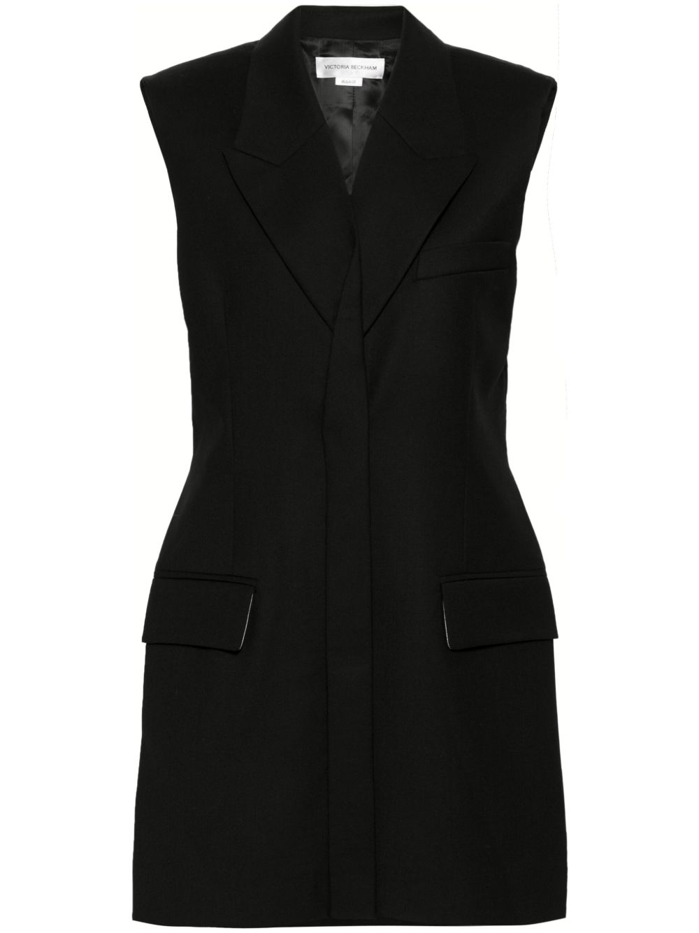 Victoria Beckham 精裁无袖迷你连衣裙 - 黑色