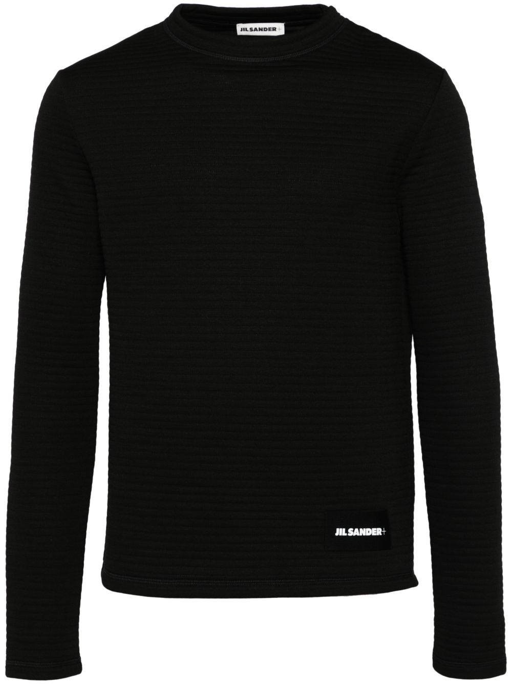 Jil Sander 纹理长袖T恤 - 黑色