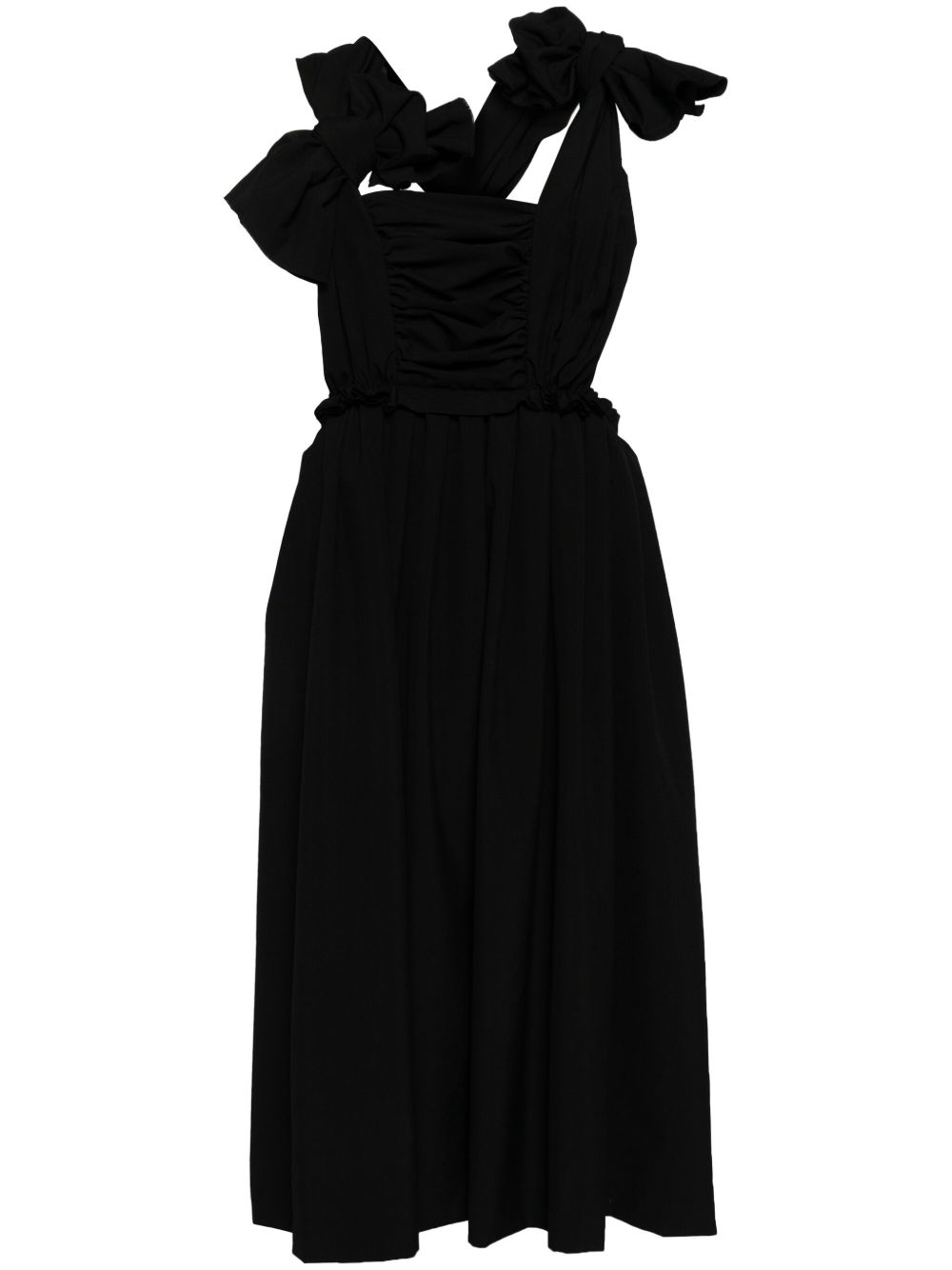 Comme Des Garçons Comme Des Garçons 背带裤式中长连衣裙 - 黑色