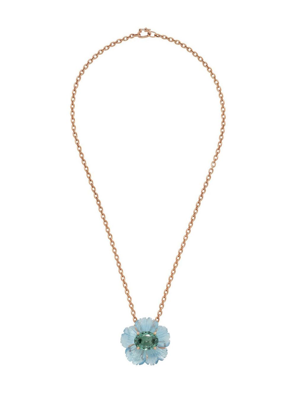 Irene Neuwirth 18K玫瑰金 Tropical Flower 项链 - 粉色