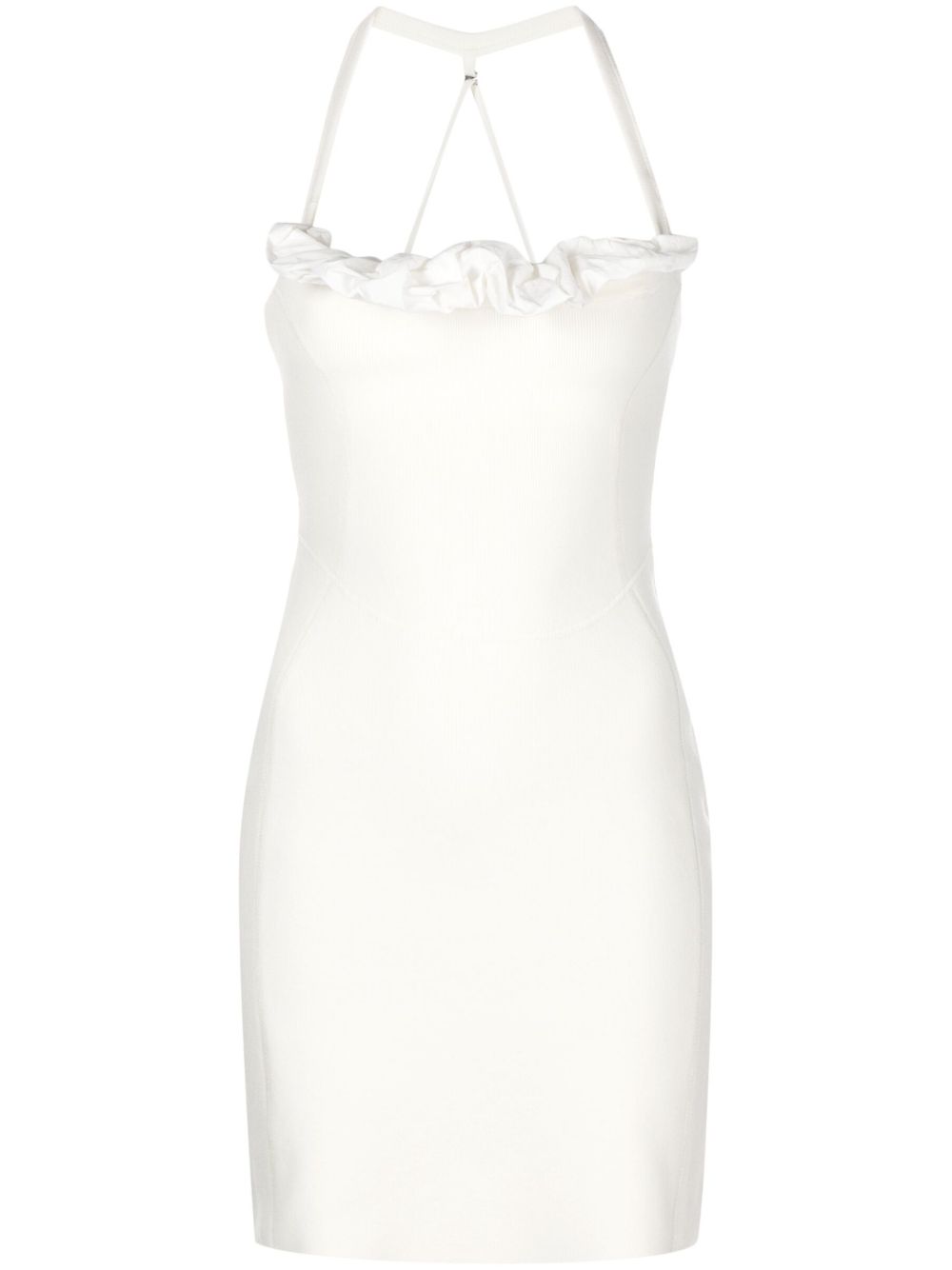 Jacquemus La Robe Maille Croissant 迷你连衣裙 - 白色