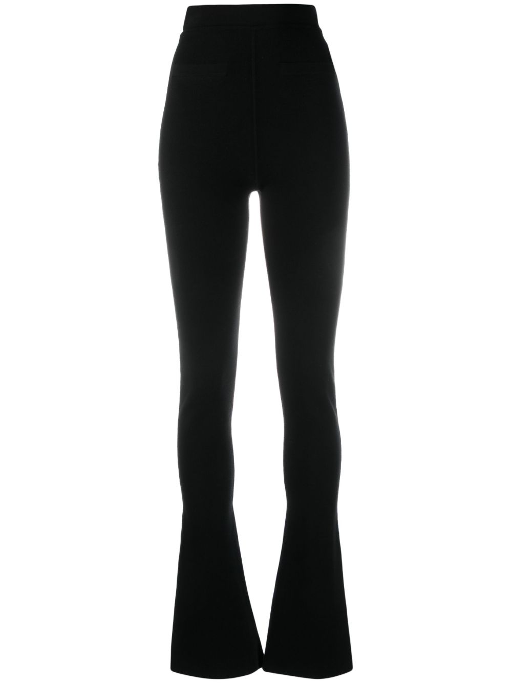 Saint Laurent 羊毛喇叭打底裤 - 黑色
