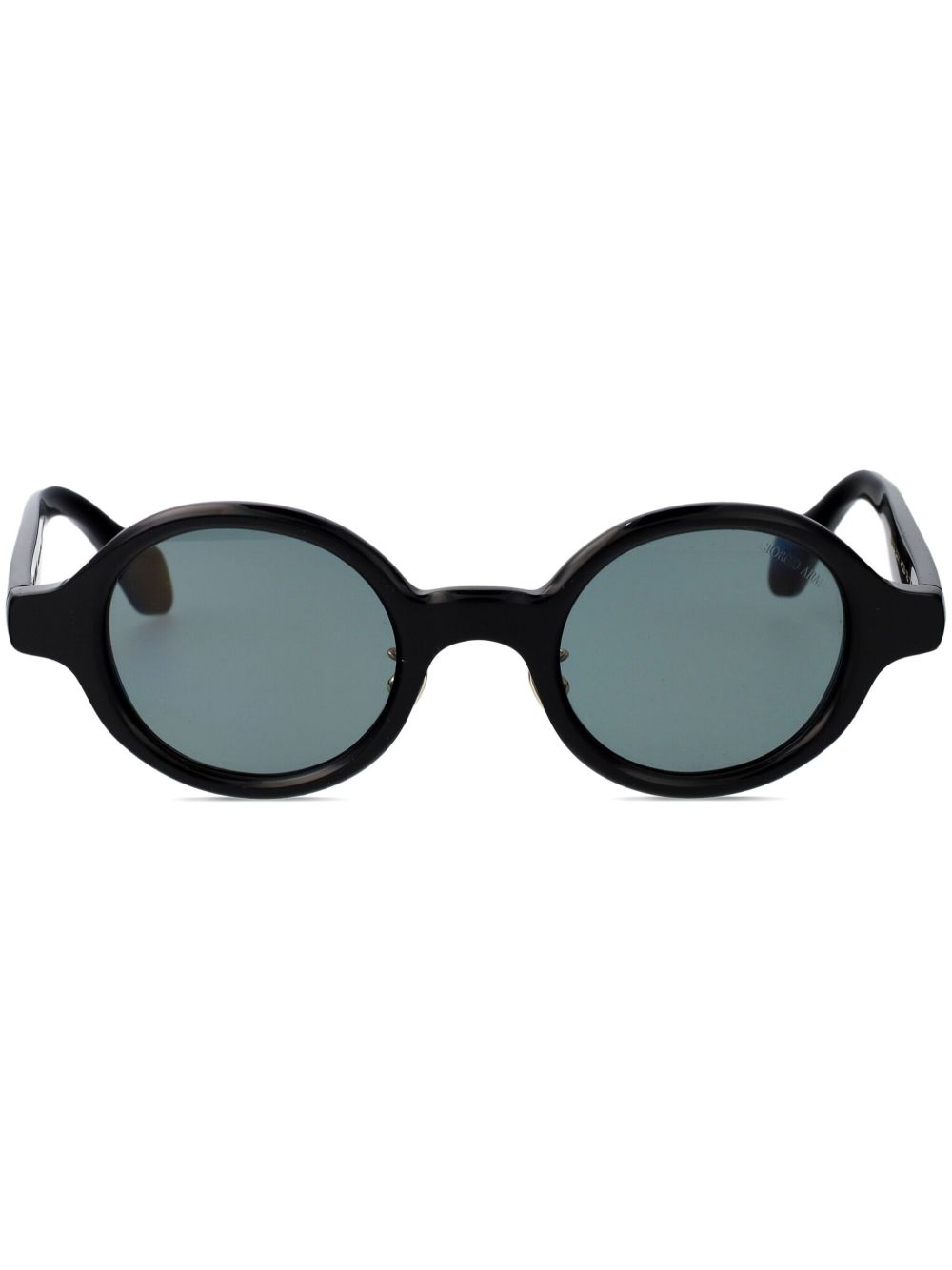 Giorgio Armani 圆框太阳眼镜 - 黑色