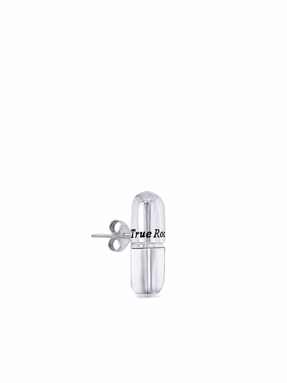 True Rocks 胶囊耳钉 - 银色