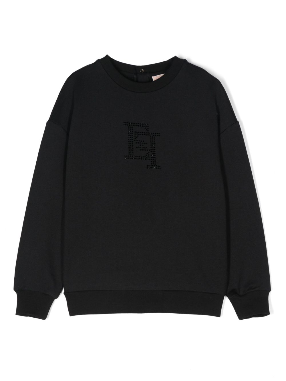 Elisabetta Franchi La Mia Bambina logo缀饰卫衣 - 黑色