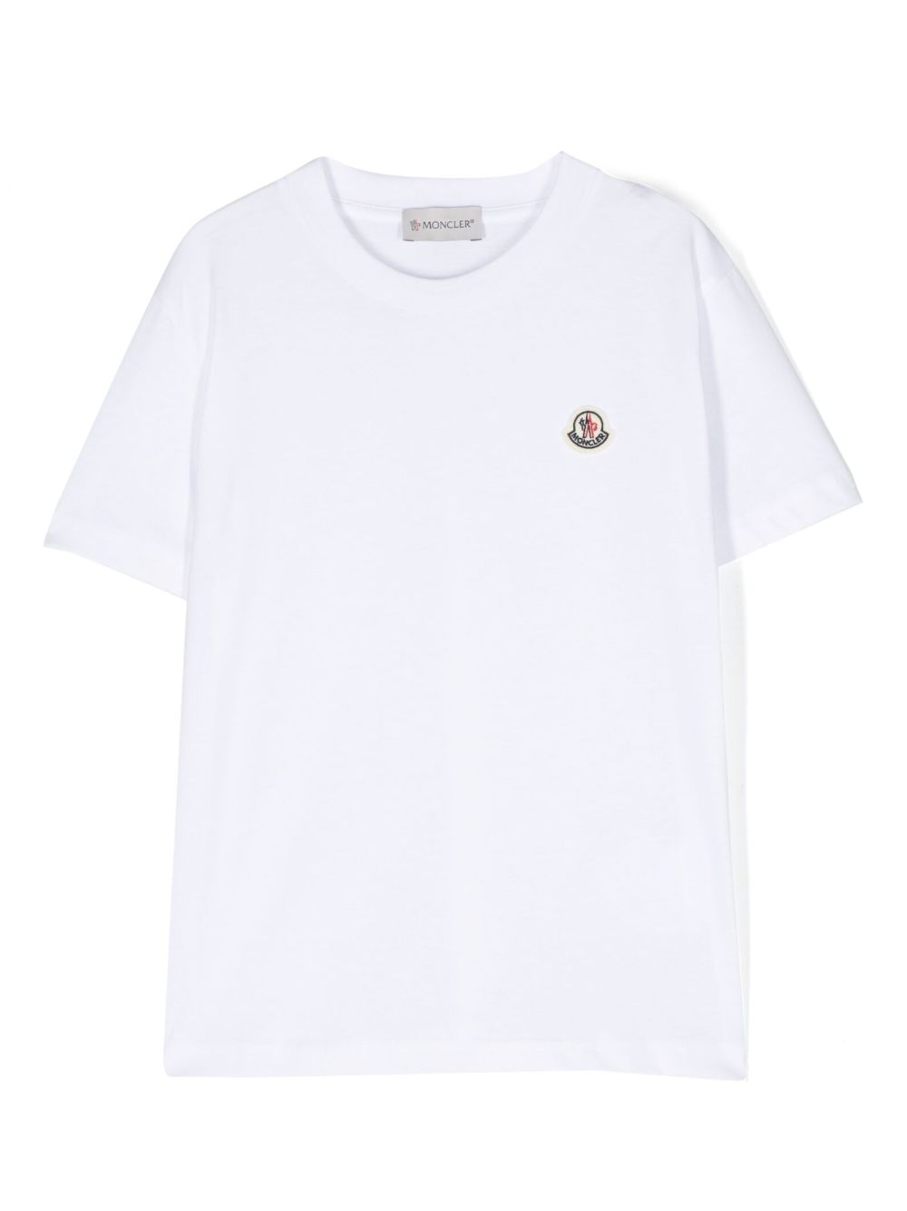 Moncler Enfant 标贴棉T恤 - 白色