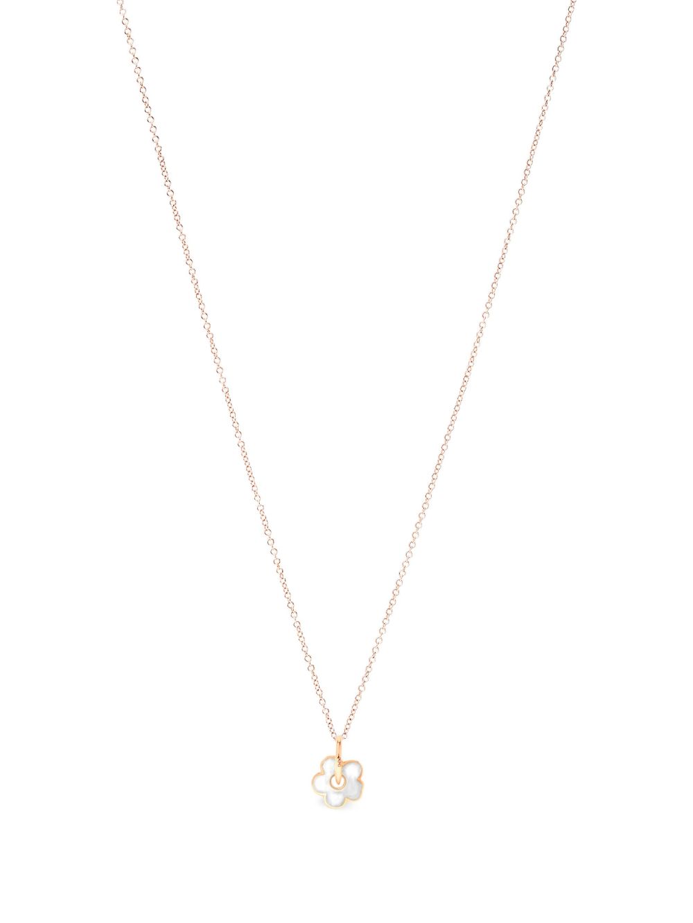 Dodo 9kt rose gold Flower charm - 粉色