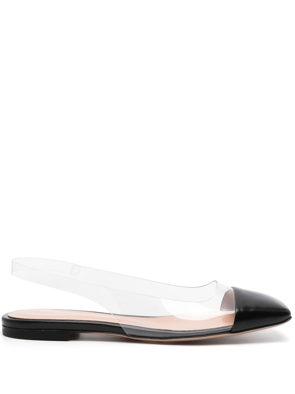 Gianvito Rossi Plexi 平底鞋 - 黑色