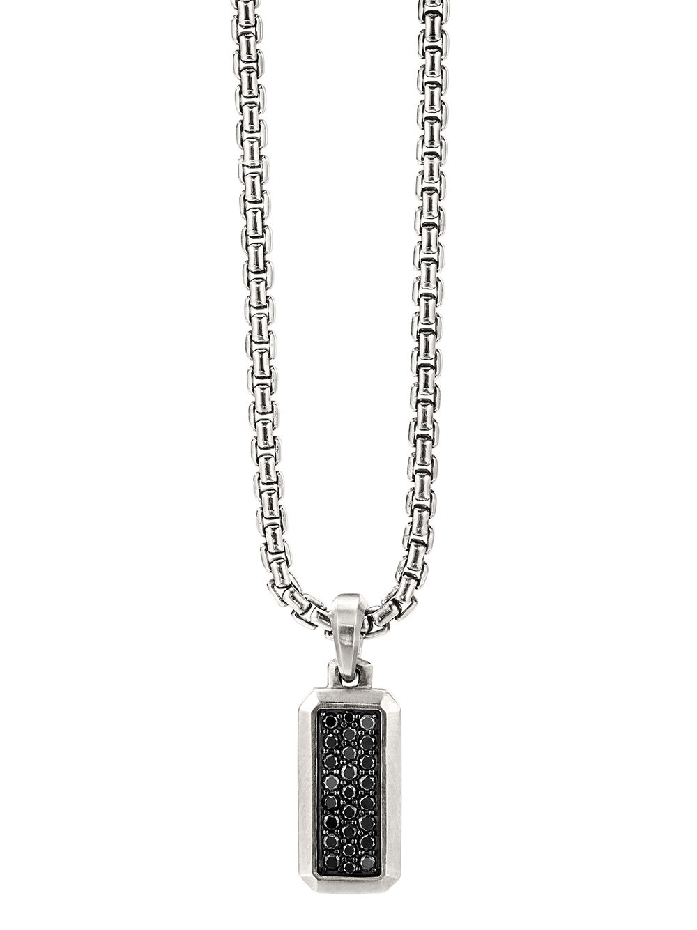 David Yurman 纯银 Streamline 钻石吊坠 - 银色