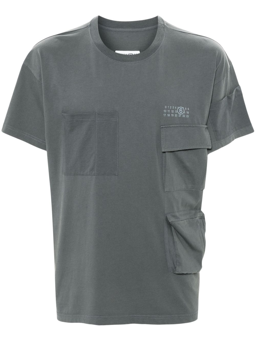 MM6 Maison Margiela 数字图案T恤 - 灰色