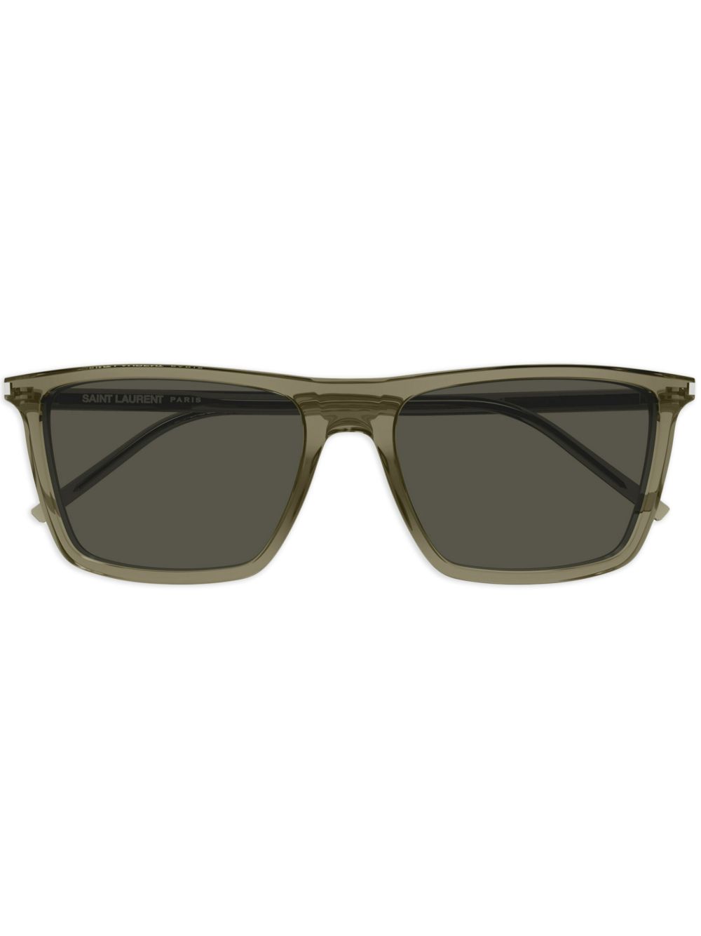 Saint Laurent Eyewear 长方形框太阳眼镜 - 褐色