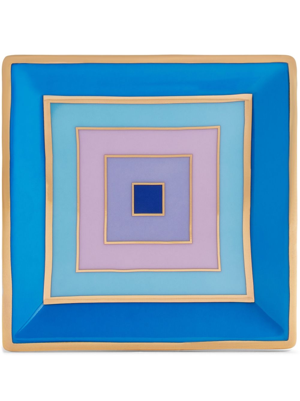 Jonathan Adler Scala 陶瓷方形托盘 - 蓝色