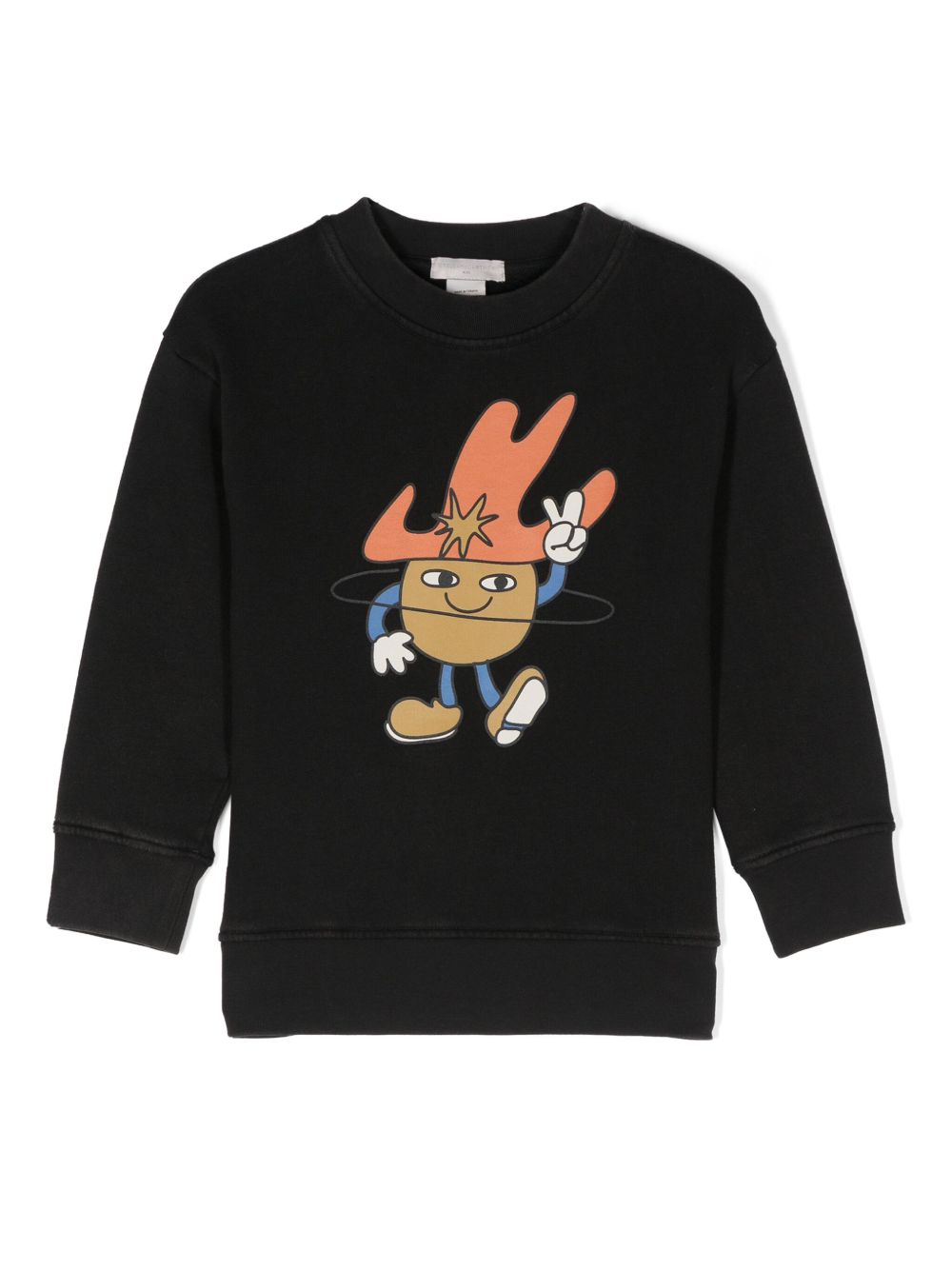 Stella McCartney Kids Cosmic Cowboy 印花卫衣 - 黑色