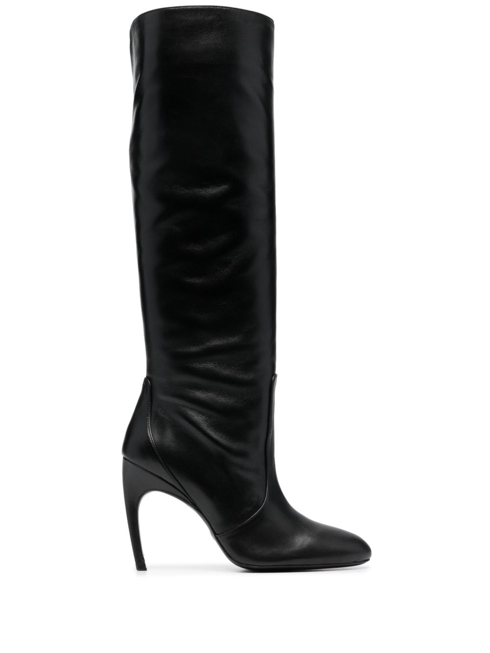 Stuart Weitzman Luxecurve 圆头高跟短靴 - 黑色