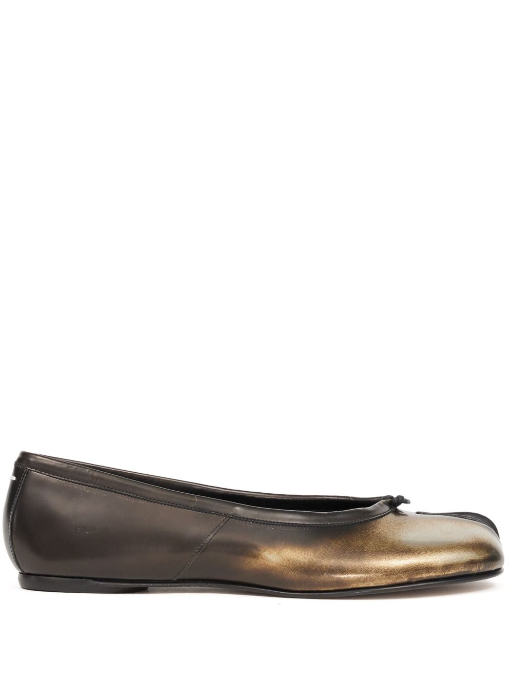 Maison Margiela Tabi 皮质芭蕾平底鞋 - 褐色