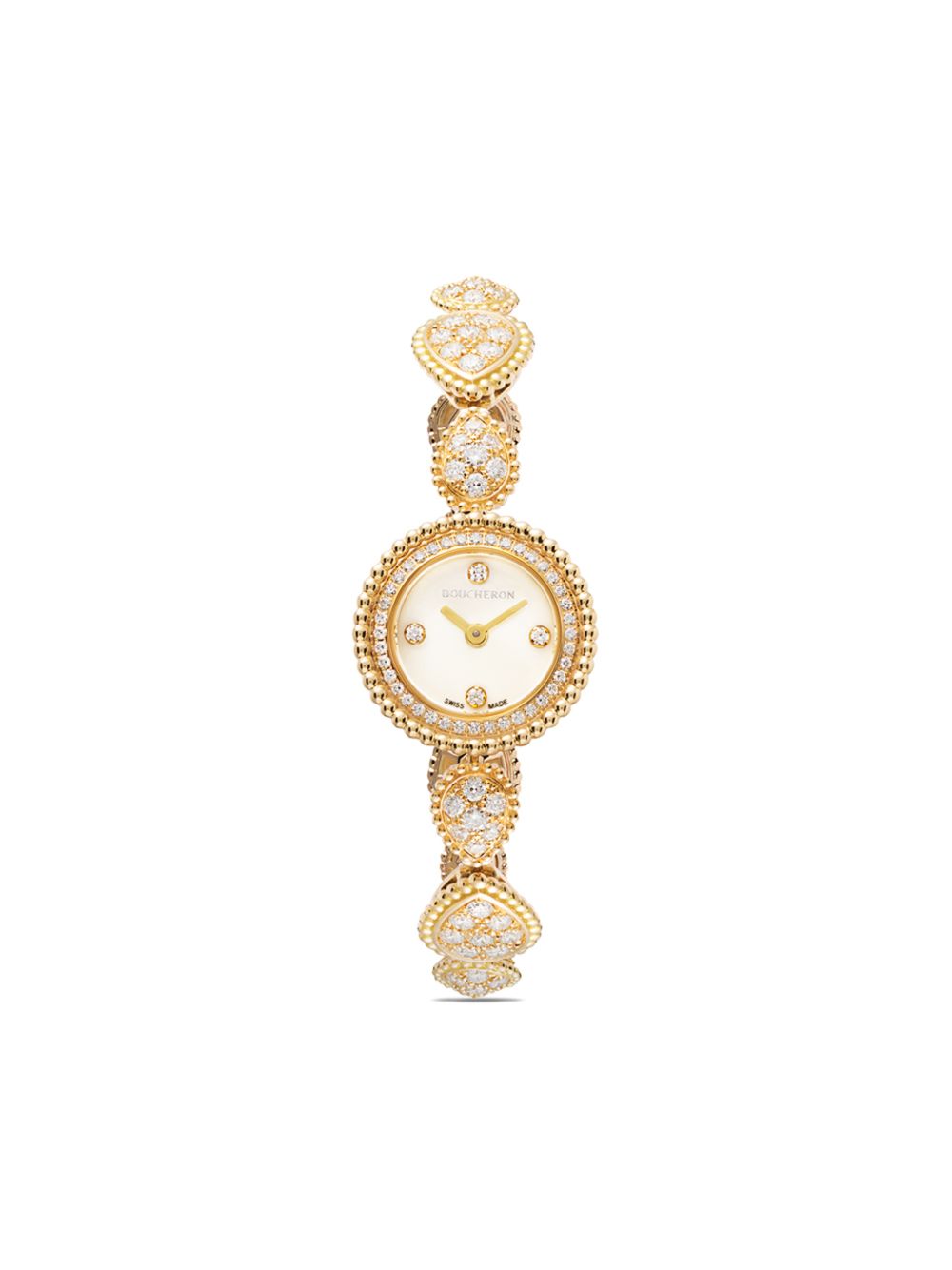 Boucheron Serpent Bohème 18k金钻石腕表 - 金色