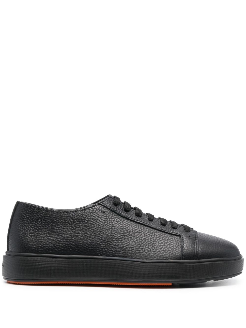 Santoni 皮质低帮运动鞋 - 黑色