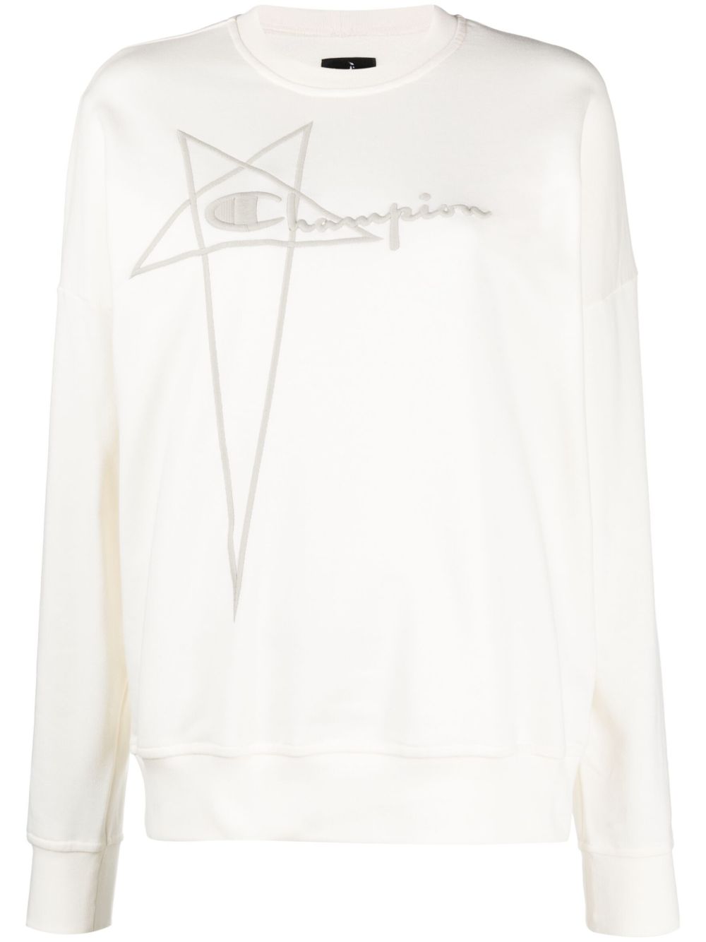 Rick Owens X Champion logo刺绣棉卫衣 - 中性色