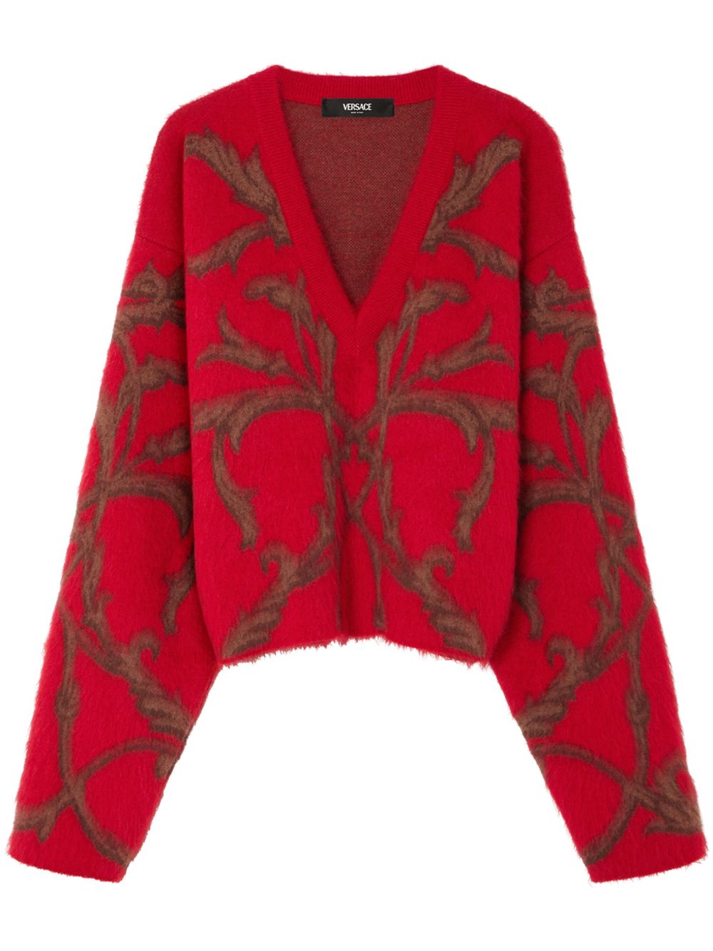 Versace Acanthus Leaves 开衫 - 红色