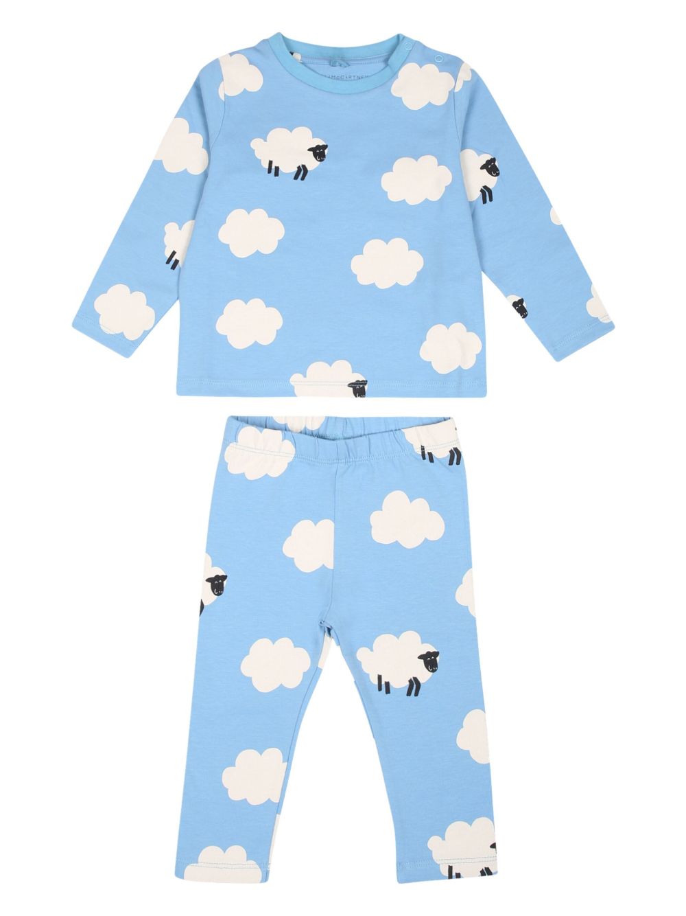 Stella McCartney Kids 绵羊印花睡衣套装 - 蓝色