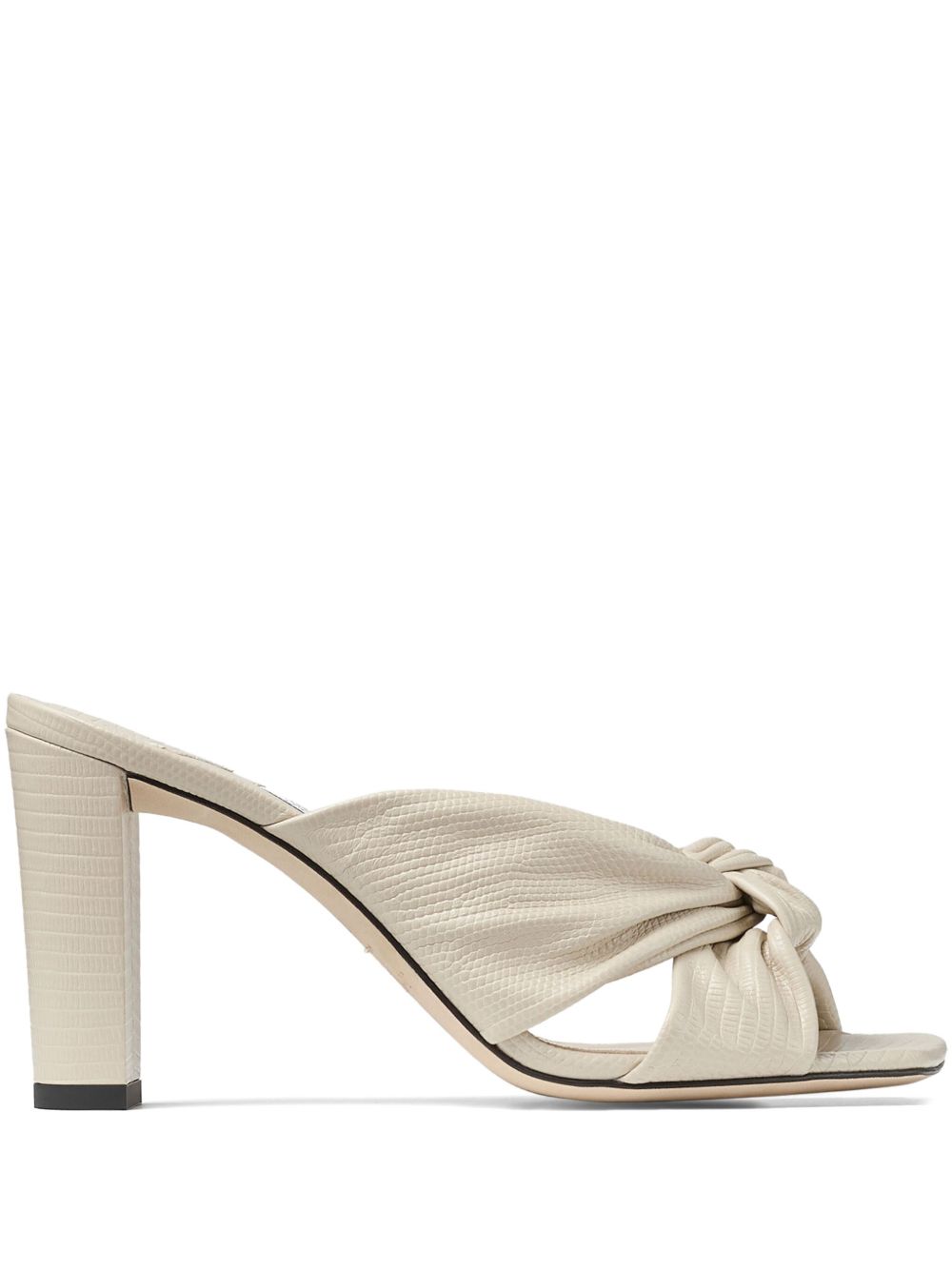 Jimmy Choo Avenue 拧绕细节高跟穆勒鞋 - 中性色