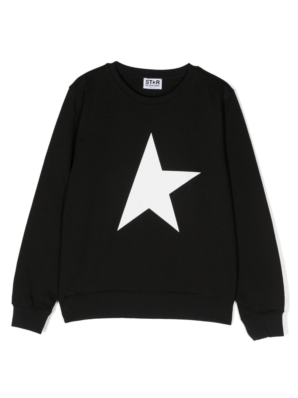 Golden Goose Kids 星星印花垮肩卫衣 - 黑色