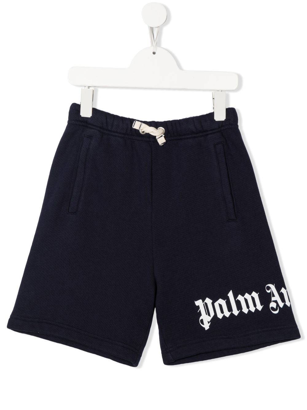 Palm Angels Kids logo印花短裤 - 蓝色