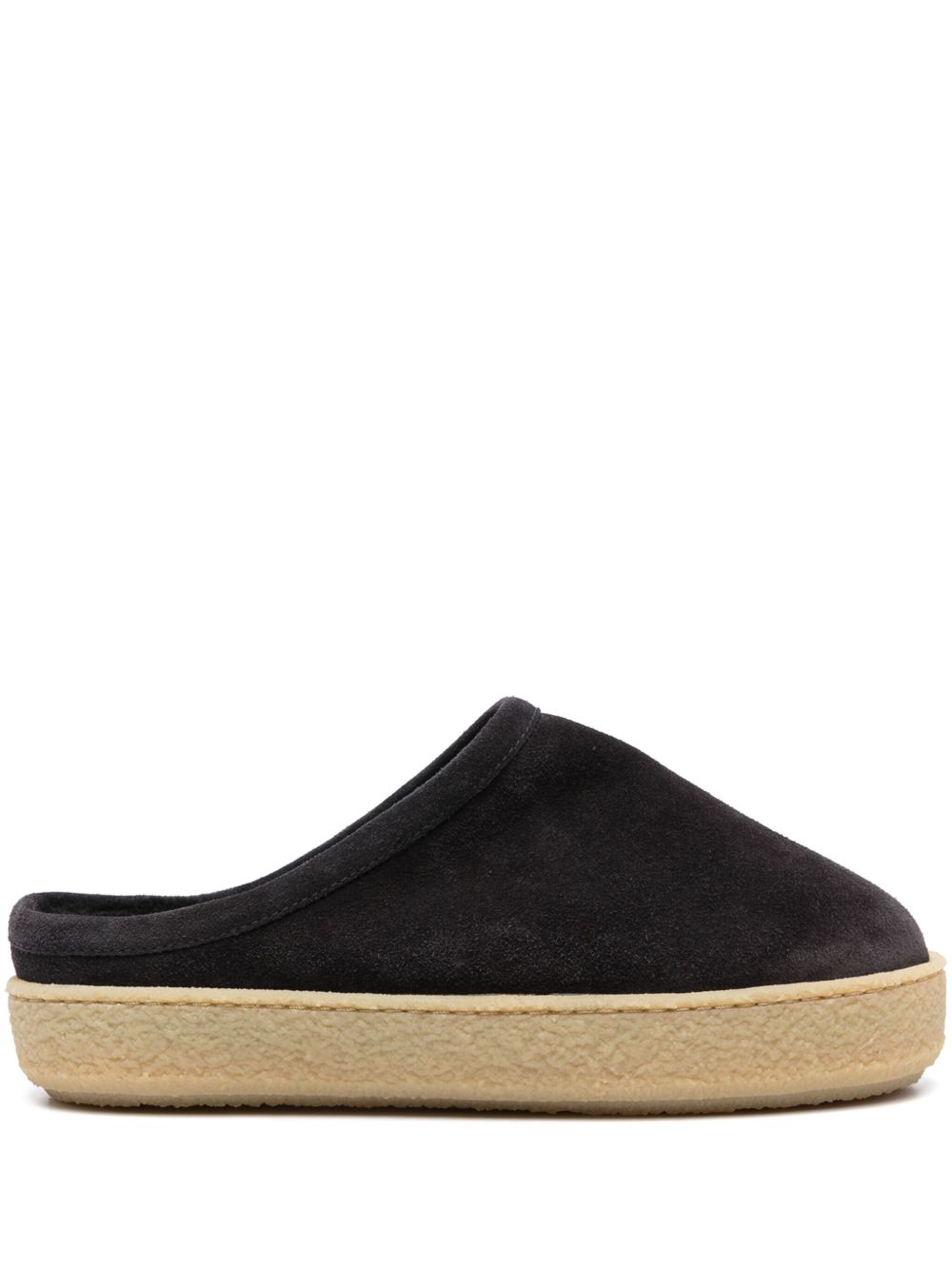 ISABEL MARANT Fozee 绒面皮厚底穆勒鞋 - 黑色