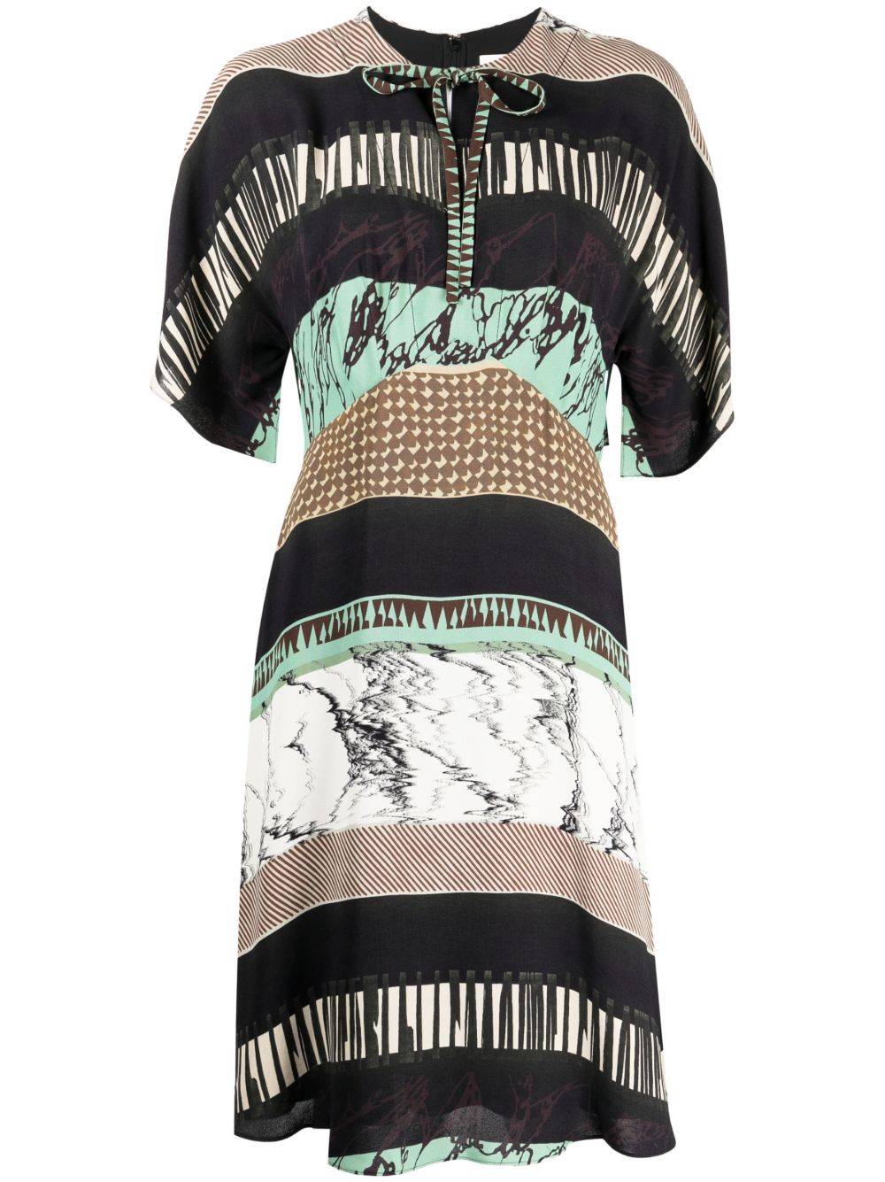 Paul Smith 图案印花短袖连衣裙 - 彩色