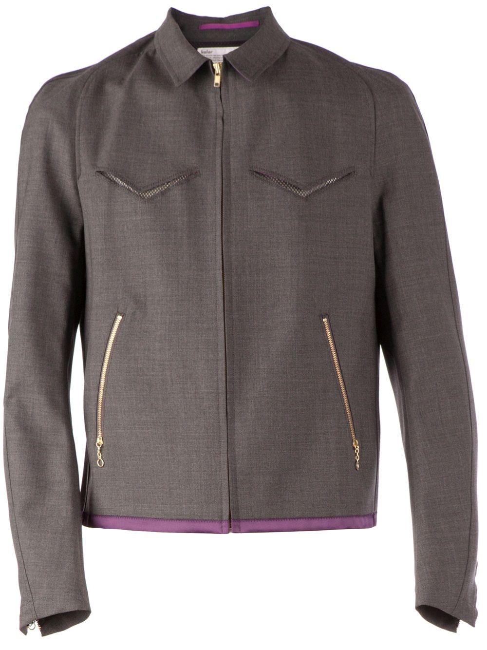 Kolor vent detail jacket - 灰色