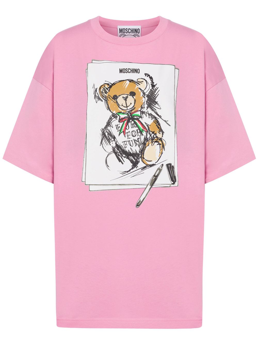 Moschino Teddy Bear 棉T恤 - 粉色
