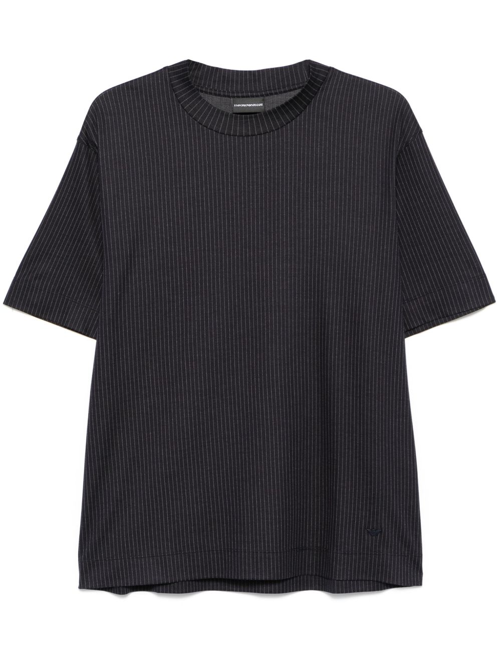 Emporio Armani 细条纹T恤 - 蓝色