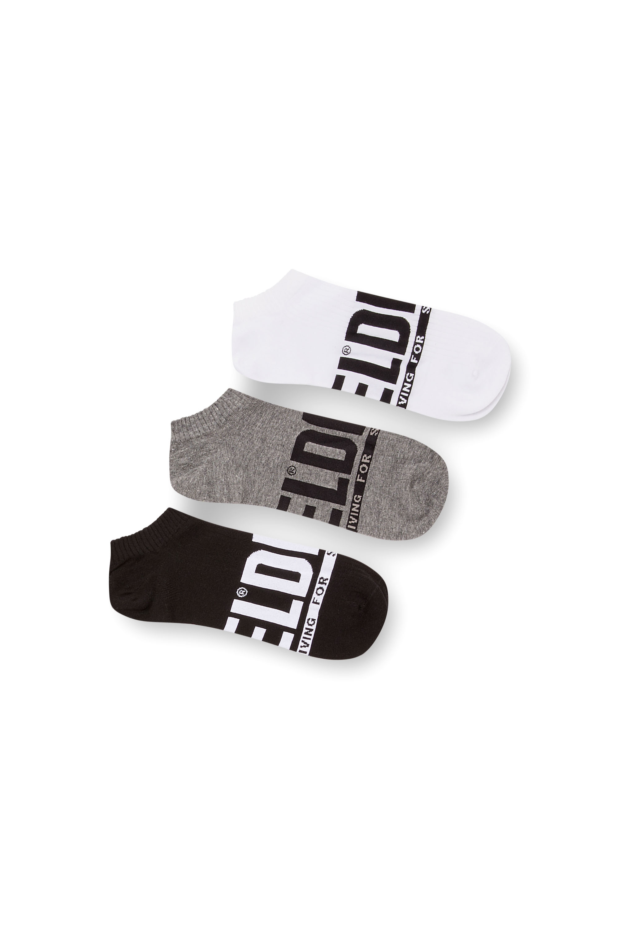 Diesel - 3-pack low-cut logo socks - Socks - Man - Multicolor